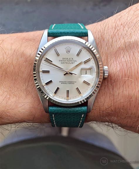 rolex sub on leather strap|Rolex datejust 36 leather strap.